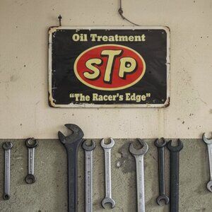 Vintage Style STP Oil Treatment 12" X 8" Metal GARAGE Wall Sign